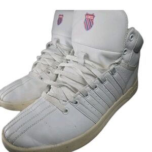 Women K Swiss Sneaker size 7 Wht Walk Run Train Y2k Boho Barbie[6A